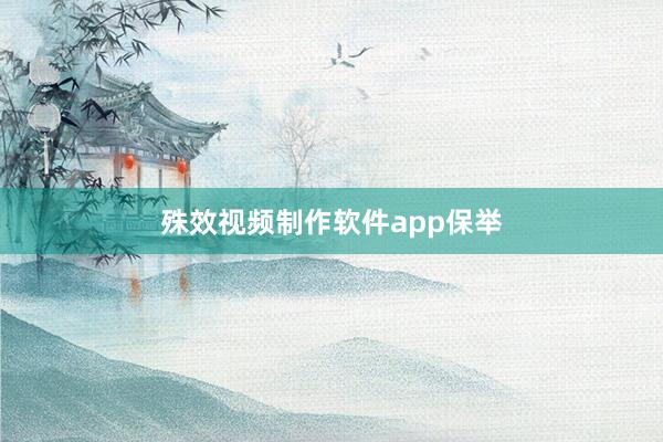 殊效视频制作软件app保举